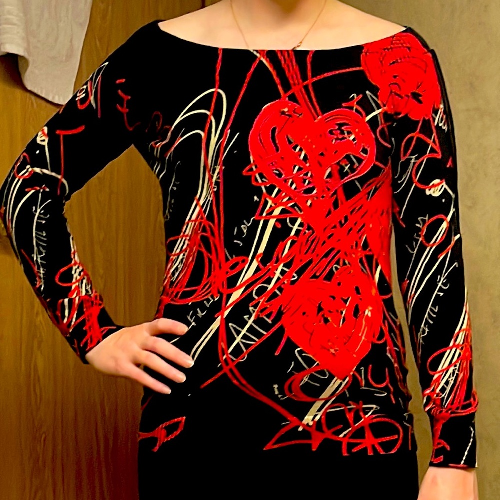 Desigual L heart off shoulder blouse